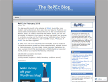 Tablet Screenshot of blog.repec.org